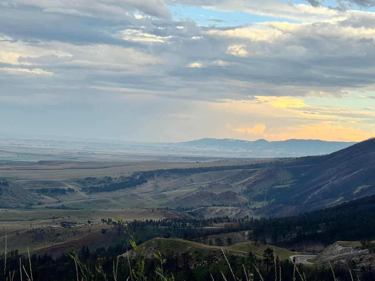 Bighorn Mountains in Wyoming at sunset